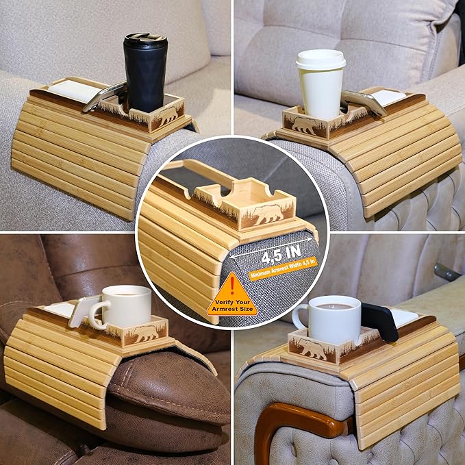 Armora™ 3-in-1 Sofa Armrest Tray