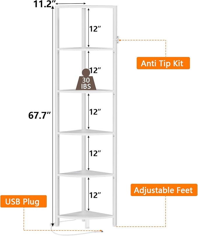LumiCorner™ LED Corner Shelf